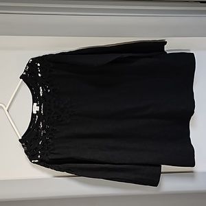 Ladies JJill cotton knit tunic,  sz PM, black